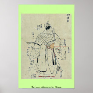 Warrior or nobleman archer Ukiyo-e. Poster