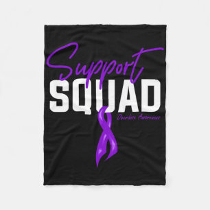 Warrior Overdose Awareness Month Support Squad Pur Fleece Blanket