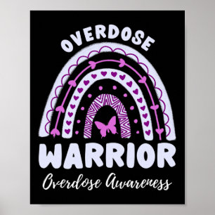 Warrior Overdose Awareness Rainbow 2  Poster
