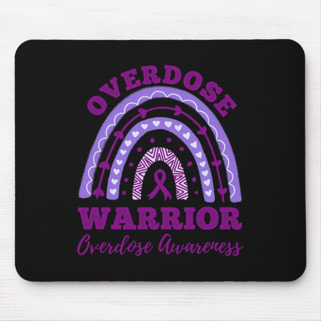 Warrior Overdose Awareness Rainbow  Mouse Pad (Front)