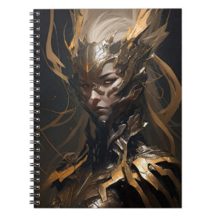 Warrior Portrait Fantasy Painting Wild Spirit Notebook
