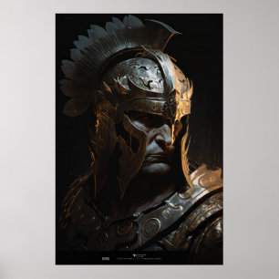 Warrior Portrait Fantasy Painting Wild Spirit Poster