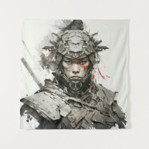 Warrior Portrait Painting Historic Adventure Tapestry