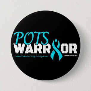 WARRIOR...POTS 7.5 CM ROUND BADGE