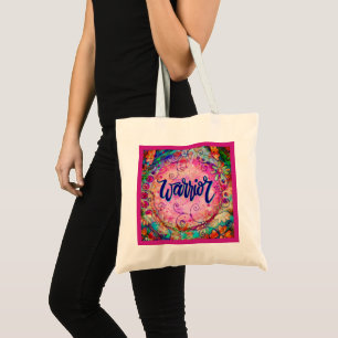 Warrior Pretty Pink Boho Inspirivity Tote Bag