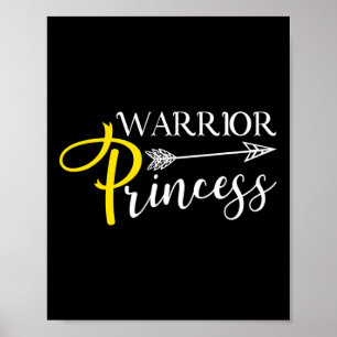 Warrior Princess Childhood Cancer Awareness Poster