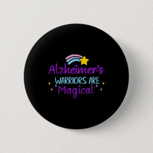 Warrior Purple Ribbon Awareness Dementia Support 6 Cm Round Badge
