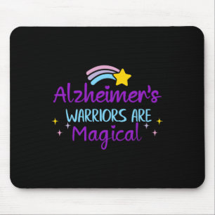 Warrior Purple Ribbon Awareness Dementia Support Mouse Pad