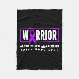 Warrior - Purple Ribbon Heimer’s Awareness Fleece Blanket