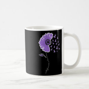 Warrior Purple Sunflower Cute Ribbon Coffee Mug