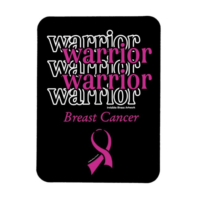 Warrior/Repeated...Breast Cancer Magnet (Vertical)
