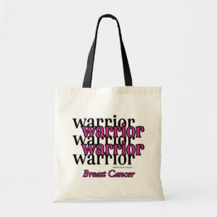 Warrior/Repeated...Breast Cancer Tote Bag