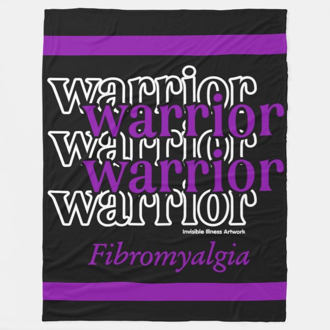Warrior/Repeated...Fibro Fleece Blanket (Front)