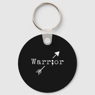Warrior Semicolon - Suicide Prevention Mental Heal Key Ring