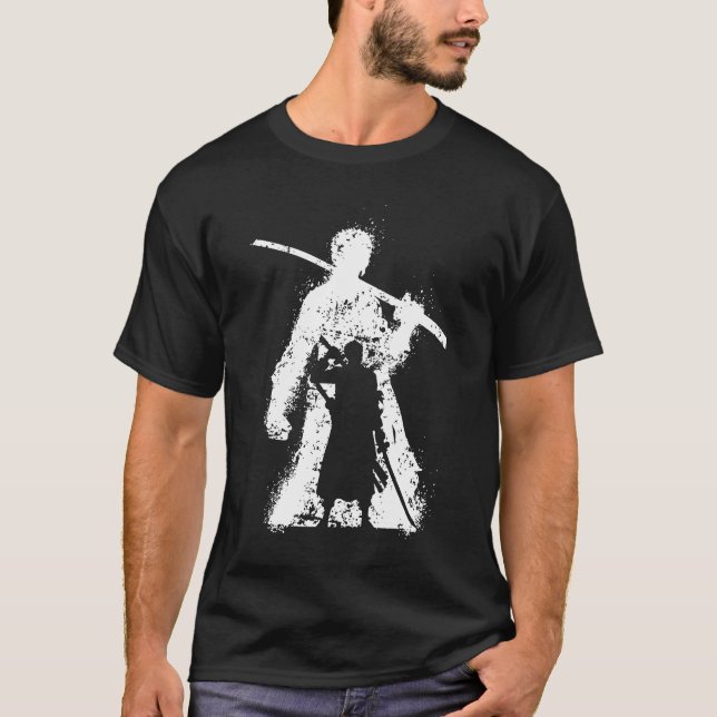 Warrior Silhouette with Sword Art T-Shirt (Front)