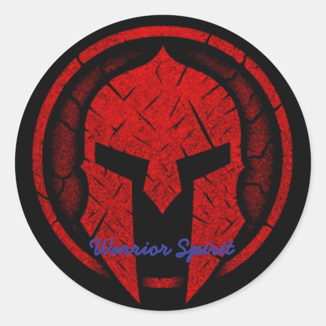 Warrior Spirit Classic Round Sticker (Front)