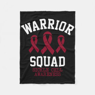 Warrior Squad - Sickle Cell Awareness Month Burgun Fleece Blanket