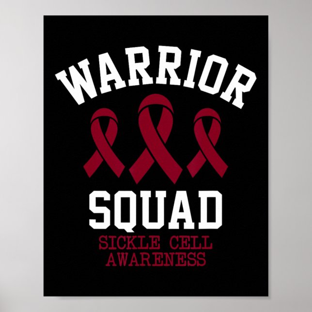 Warrior Squad - Sickle Cell Awareness Month Burgun Poster (Front)
