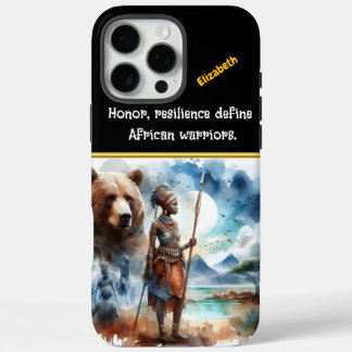 Warrior stands strong against nature iPhone 16 pro max case
