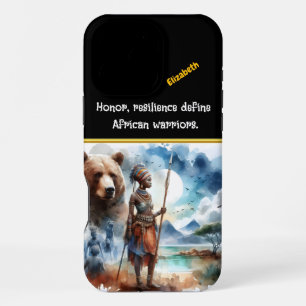 Warrior stands strong against nature iPhone 16 pro max case