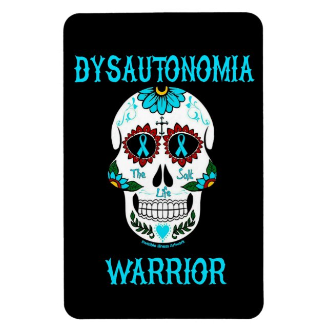 Warrior/Sugar skull...Dysautonomia Magnet (Vertical)