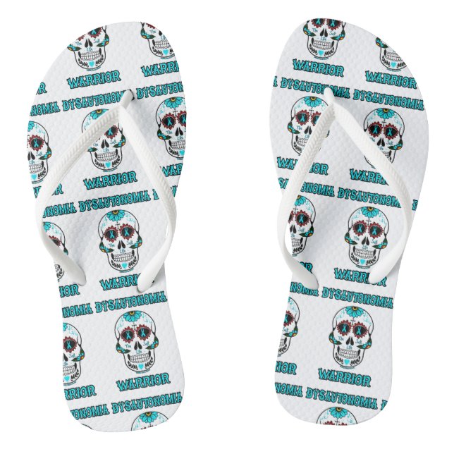 Warrior/Sugar skull...Dysautonomia Thongs (Footbed)