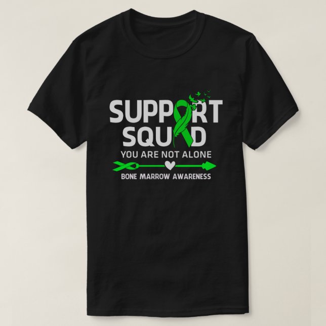 Warrior Support Squad Bone Marrow Awareness Feathe T-Shirt (Design Front)