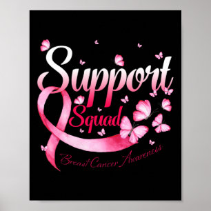 Warrior Support Squad Butterfly Breast Cancer Awar Poster