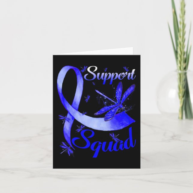 Warrior Support Squad Dragonfly Alopecia Awareness Card (Front)