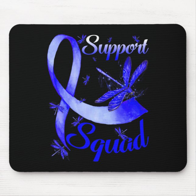 Warrior Support Squad Dragonfly Alopecia Awareness Mouse Pad (Front)