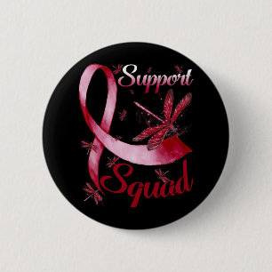 Warrior Support Squad Dragonfly Brain Aneurysm Awa 6 Cm Round Badge