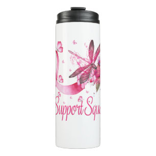 Warrior Support Squad Dragonfly Breast Cancer Thermal Tumbler