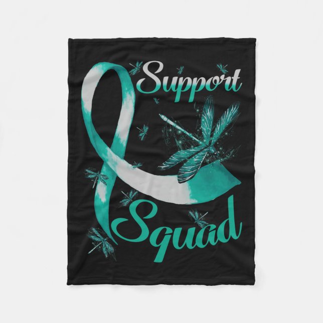 Warrior Support Squad Dragonfly Polycystic Kidney  Fleece Blanket (Front)