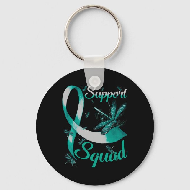 Warrior Support Squad Dragonfly Polycystic Kidney  Key Ring (Front)