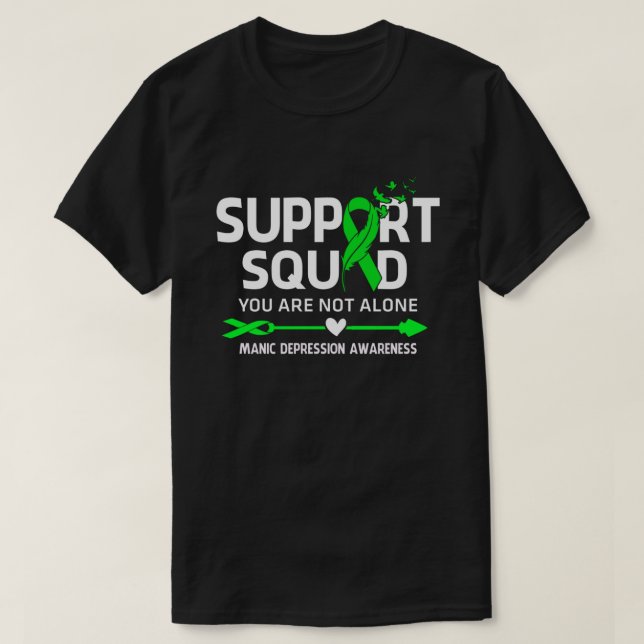 Warrior Support Squad Manic Depression Awareness F T-Shirt (Design Front)