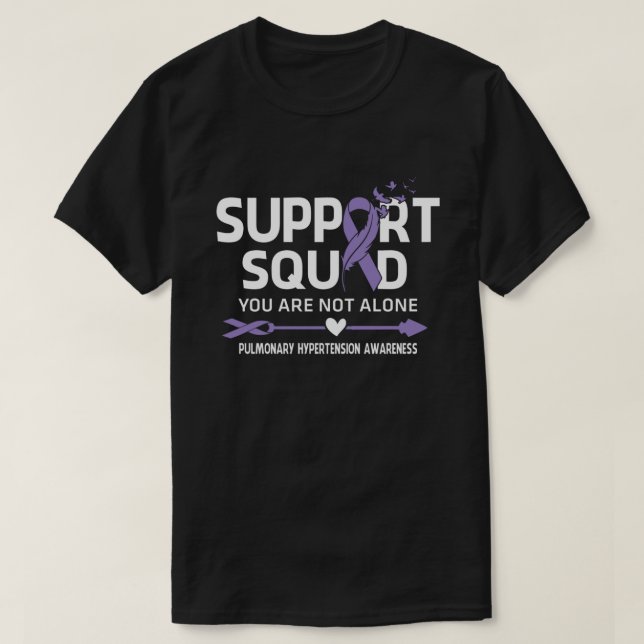 Warrior Support Squad Pulmonary Hypertension Aware T-Shirt (Design Front)