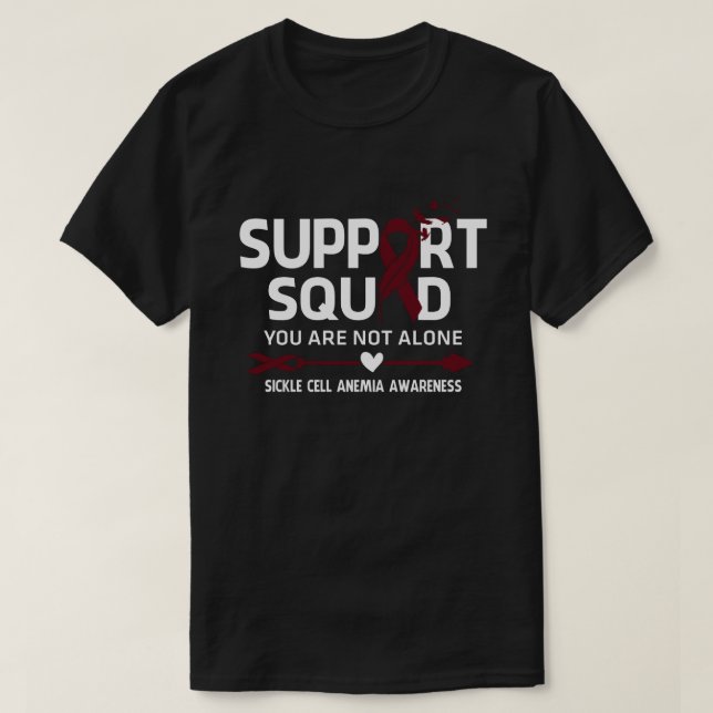 Warrior Support Squad Sickle Cell Anaemia Awarenes T-Shirt (Design Front)
