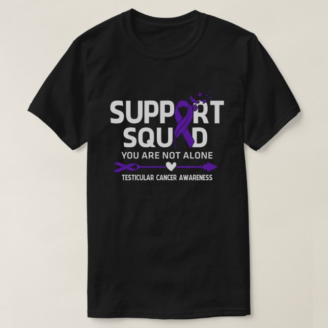 Warrior Support Squad Testicular Cancer Awareness  T-Shirt (Design Front)