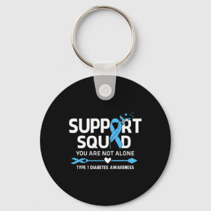 Warrior Support Squad Type 1 Diabetes Awareness Fe Key Ring