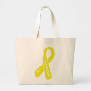 Warrior/ torn ribbon...Endometriosis Large Tote Bag