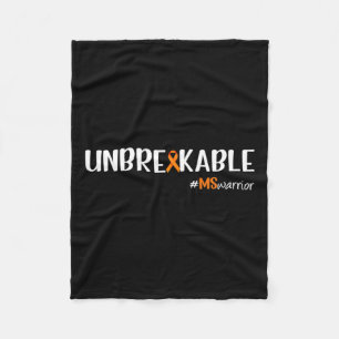 Warrior Unbrakeable Multiple Sclerosis Awareness Fleece Blanket