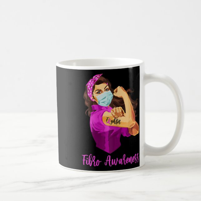 Warrior Unbreakable - Fighter Fibromyalgia Awarene Coffee Mug (Right)