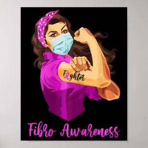 Warrior Unbreakable - Fighter Fibromyalgia Awarene Poster