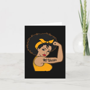 Warrior Unbreakable Multiple Sclerosis Afro Black Card