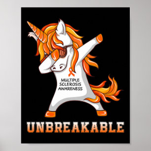 Warrior Unbreakable Multiple Sclerosis Awareness U Poster