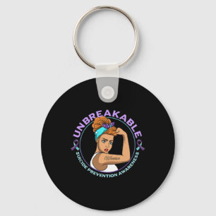 Warrior Unbreakable Suicide Prevention Awareness Key Ring