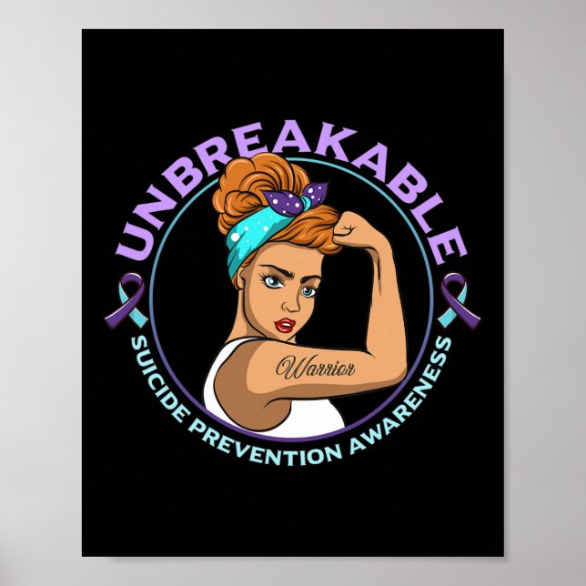 Warrior Unbreakable Suicide Prevention Awareness  Poster (Front)