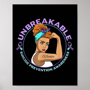 Warrior Unbreakable Suicide Prevention Awareness  Poster