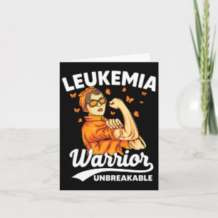 Warrior Unbreakable Support Leukaemia Awareness  Card