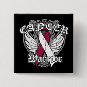 Warrior Vintage Wings - Head Neck Cancer 15 Cm Square Badge